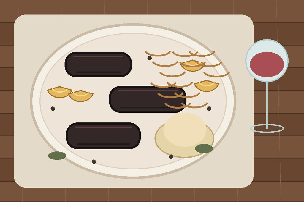Boudin noir : le vin change entre pommes, oignons et purée