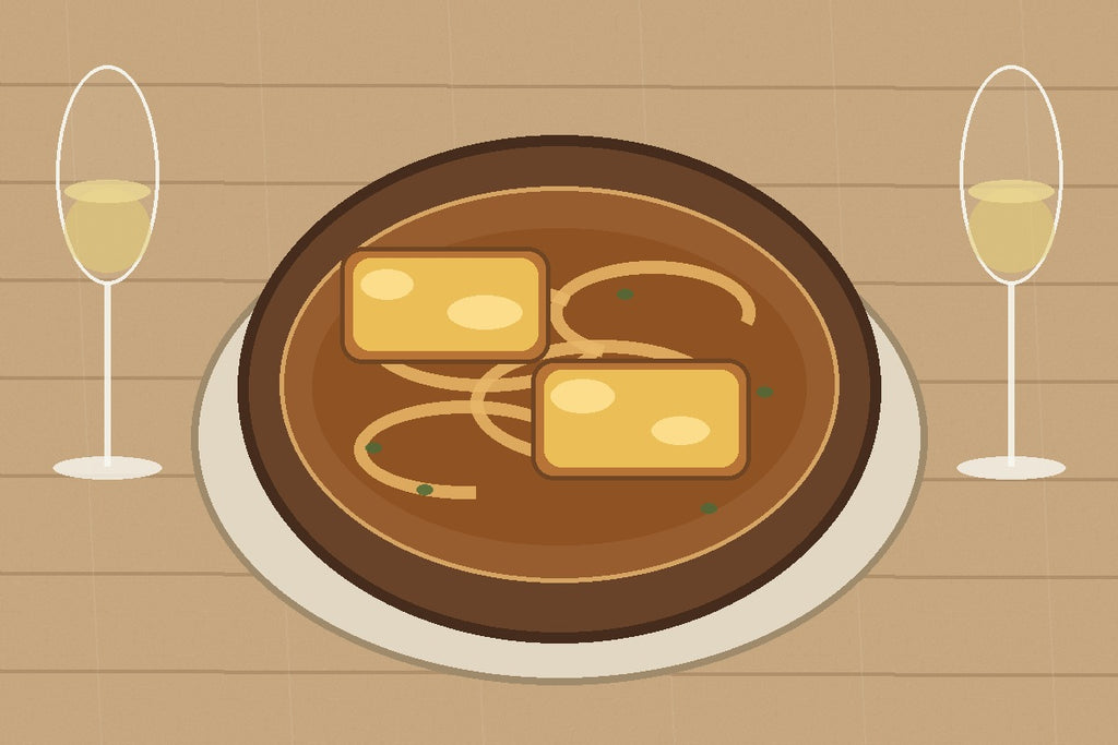 Quel vin servir avec une soupe à l’oignon gratinée ?