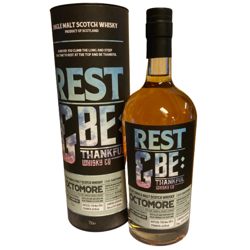Rest & Be Thankful Whisky Co. Octomore Sauternes Cask 6 Year Old