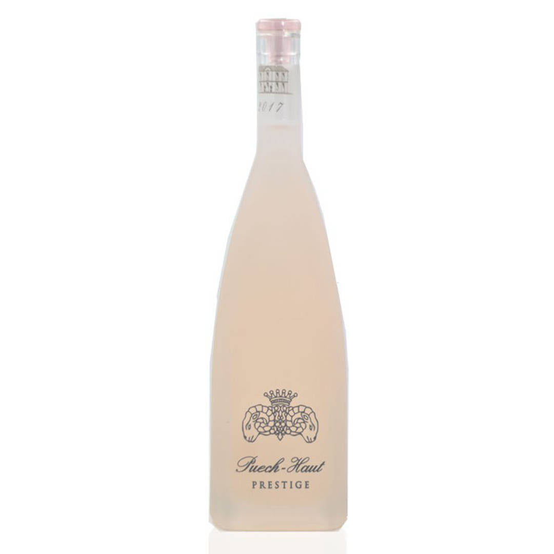 Première bouteille de vin à face plate - Rosé Prestige Puech-haut